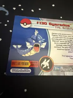 2000 Topps Pokemon Series 3 Silver Foil #130 Gyarados TV Animation - Image 4