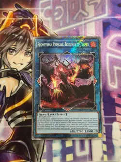 Yugioh Promethean Princess, Bestower of Flames Platinum Secret Rare RA03 - Image 1