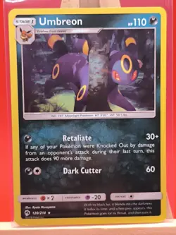 Umbreon 120/214 Lost Thunder Ultra Rare Exclusive Holo Pokemon Card - Image 1