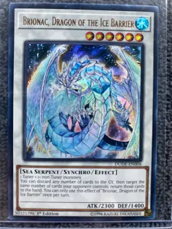 YuGiOh Cards - Brionac, Dragon of the Ice Barrier - DUDE-EN008 - Near Mint! - Image 1