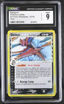 CGC 9 MINT Deoxys 2006 EX Holon Phantoms 3/110 Holo Pokemon Card - Image 1