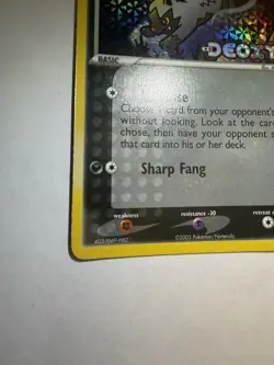 Pokemon TCG Poochyena EX Deoxys Reverse Holo Common 70/107 2005 50 HP - Image 3