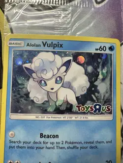 Pokemon Alolan Vulpix - Toys R Us Promo 021/145 Holo HP 60 New Sealed Last One - Image 3
