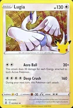 Lugia 022/025 Rare Celebrations Pokemon Near Mint - Image 1
