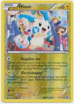 Minun 48/113 | Mint/Near Mint | Reverse Holo | Pokemon Legendary Treasures - Image 1
