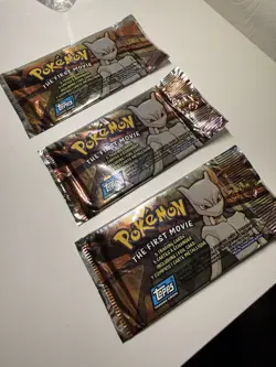 One Pack Of 1999 Pokemon The First Movie Booster Black TOPPS Sealed New - Image 1