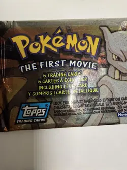 One Pack Of 1999 Pokemon The First Movie Booster Black TOPPS Sealed New - Image 3