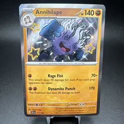Pokemon TCG Annihilape 171/091 S&V: Paldean Fates Shiny Holo Rare NM Condition - Image 1