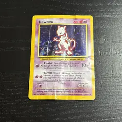 Pokemon TCG Mewtwo 10/102 Base Set Holo Rare 60 HP Card Stock - Image 1