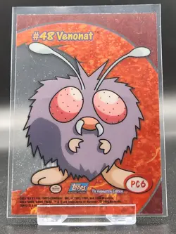 Venonat PC6 - Topps Series 3 - Blue Logo - Pokemon Card - Clear Plastic - Image 2