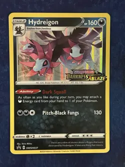 Pokemon Hydreigon Prerelease Promo SWSH: Darkness Ablaze # SWSH037 - LP - Image 1