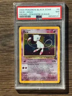 2000 Pokemon Black Star Mew Pokemon League Promo PSA 7 PSA # 68566541 - Image 1