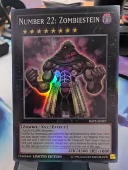 YuGiOh! Number 22: Zombiestein RATE-ENSE1 Super Rare - Image 1