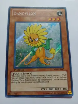 Yugioh Dandylion Secret Rare LCGX-EN042 1st Edition Lightly Played - Image 1