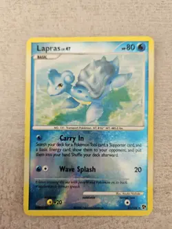 Lapras Reverse Foil Pokemon Diamond & Pearl Great Encounters #21 2008 0b48 - Image 1
