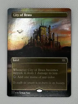 City of Brass Borderless Foil NM Unplayed Double Masters 2022 MTG - Image 1