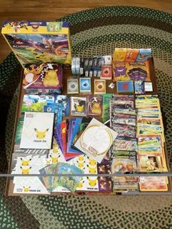 Pokemon Tcg Lot 25x Jumbo Cards, Sealed Halloween Bag, + Lunch Tin + More - Image 1