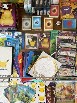 Pokemon Tcg Lot 25x Jumbo Cards, Sealed Halloween Bag, + Lunch Tin + More - Image 2