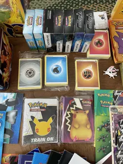 Pokemon Tcg Lot 25x Jumbo Cards, Sealed Halloween Bag, + Lunch Tin + More - Image 4