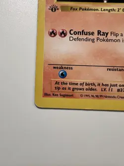 Pokemon TCG 1st Edition Shadowless Vulpix 68/102 MP-HP - Image 5
