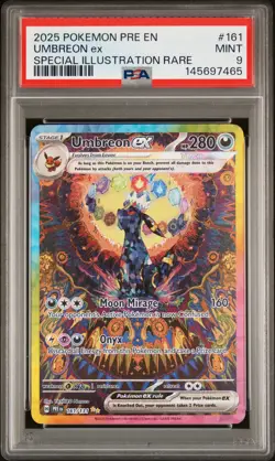 2025 POKEMON PRE EN-PRISMATIC EVOLUTIONS #161 UMBREON EX PSA 9 - Image 1
