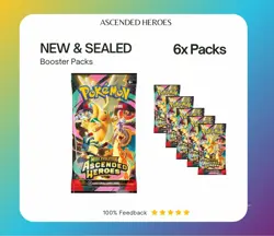 6x Pokemon Mega Evolution Ascended Heroes Booster Packs - New & Sealed ✅ - Image 1