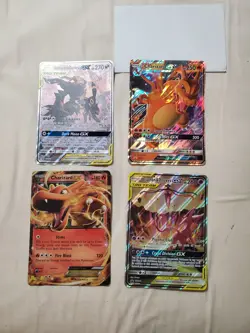 Jumbo Pokemon Lot 2 Tag Team Cards and 2 Charizard Cards - Image 1