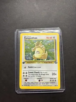 Pokemon Card Kangaskhan 5/64 Holo Rare Jungle Set WOTC 1st Edition - Image 1
