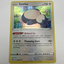 Snorlax 143/196 Holo Rare SWSH11: Lost Origin Pokemon TCG NM/Mint - Image 1
