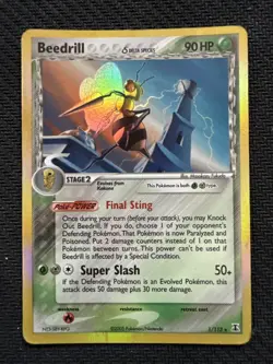 2005 Pokemon TCG Beedrill 1/113 EX Delta Species Holo Rare - English Card - Image 1