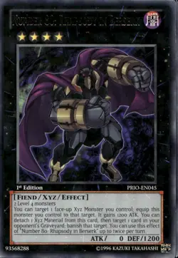 Number 80: Rhapsody in Berserk 1st Ed Rare PRIO-EN045 Yu-Gi-Oh! - Image 1