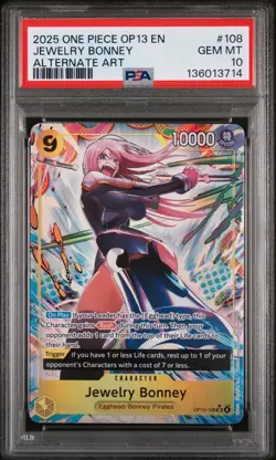 2025 ONE PIECE OP13-CARRYING ON HIS WILL ALTERNATE ART JEWELRY BONNEY PSA 10 - Image 1