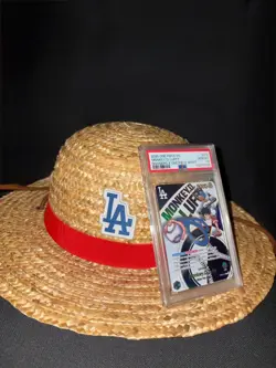 2025 DODGERS X ONE PIECE NIGHT | MONKEY D. LUFFY PSA 10 WITH LA STRAW HAT - Image 1