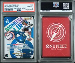 2025 DODGERS X ONE PIECE NIGHT | MONKEY D. LUFFY PSA 10 WITH LA STRAW HAT - Image 4