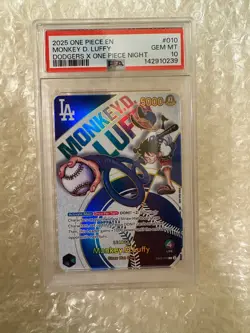 2025 DODGERS X ONE PIECE NIGHT | MONKEY D. LUFFY PSA 10 WITH LA STRAW HAT - Image 5