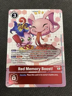Red Memory Boost! P-035 SR Promo (Alt Art) - Digimon Card Game - Image 1
