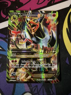 Pokemon Card - XY Breakthrough Mega Houndoom Ex Full Art 154/162 Lightly Played! - Image 1