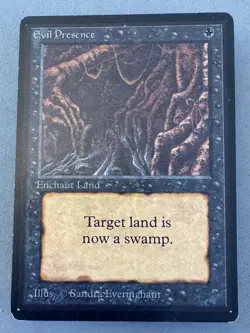Evil Presence MTG Limited Edition Beta—Lightly Played Excellent—Vintage Magic - Image 1