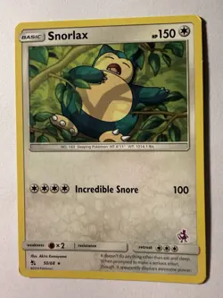 Snorlax - 50/68 (Mewtwo Stamped) - Battle Academy 050/068 - LP - Pokemon - Image 1
