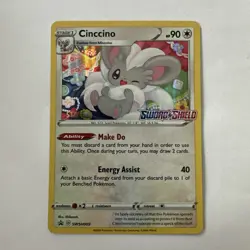 Cinccino SWSH009 Sword & Shield Holo Black Star Promo Pokemon TCG Card - Image 1