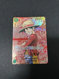 ONE PIECE CARD LUFFY MANGA RED SUPER PARALLEL SEC OP13-118 COMIC JAPANESE - Image 1