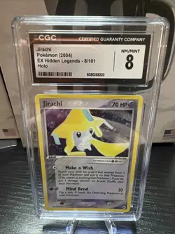 Pokemon TCG Jirachi 8/101 2004 Holo EX Hidden Legends Card - Image 1