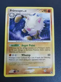 Pokemon Card Primeape 27/106 D&P Great Encounters Non-Holo Rare - Image 1