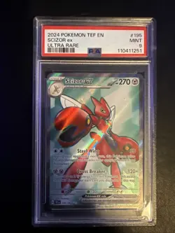 Pokemon TCG Scizor EX Temporal Forces Ultra Rare Full Art 195/162 - Image 1