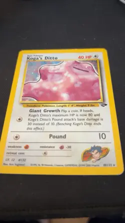 Pokemon TCG Koga's Ditto Gym Challenge 10/132 Holo Unlimited Holo Rare - Image 4