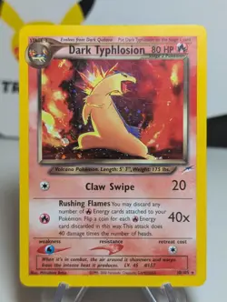 Pokemon TCG Dark Typhlosion Neo Destiny 10/105 Holo Rare Unlimited - MP/LP - Image 1
