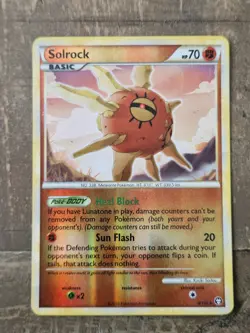 Solrock 9/102 Triumphant Reverse Holo Rare Pokemon Card LP/NM - Image 1
