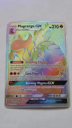 Magcargo GX - 218/214 - Pokemon Lost Thunder Sun & Moon Secret Rare Card NM - Image 1