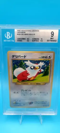 Pokemon BGS 9 Delibird Holo | 2000 Japanese Awakening Legends - Image 1