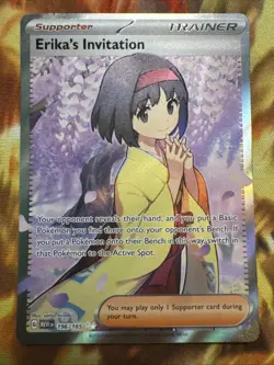 Pokemon TCG Erika's Invitation Scarlet Violet-151 Holo Ultra Rare Card 196/165 - Image 1
